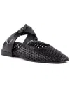 Seychelles Art Deco Woven Leather Mule In Black