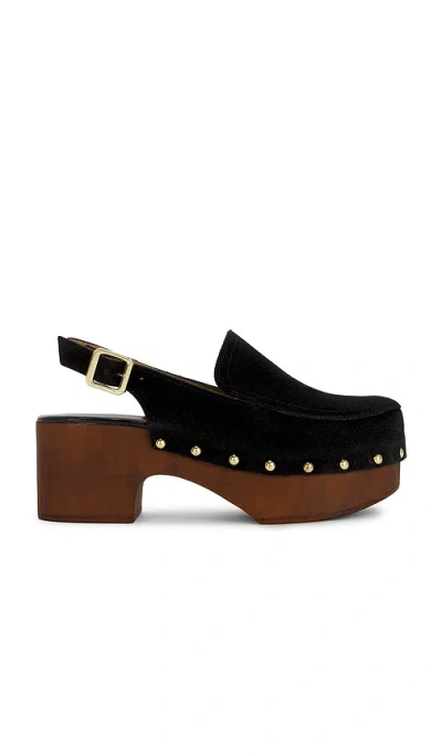 Seychelles Backlot Slingback Clog Pump In Black Suede