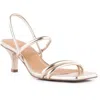 Seychelles Banks Womens Strappy Leather Kitten Heels In Gold