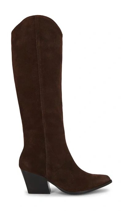 Seychelles Begging You Boot In Dark Brown Suede