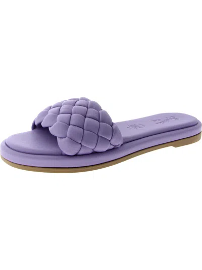 Seychelles Bellissima Womens Woven Cushioned Footbed Flat Sandals In Purple