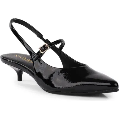 Seychelles Big Screen Faux Leather Slingback Pump In Black