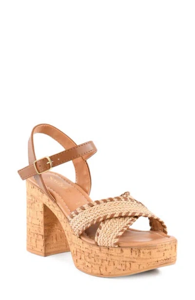Seychelles Bravo Wedge Sandal In Tan-natural