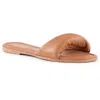 Seychelles Breath Of Fresh Air Womens Criss-cross Faux Leather Slide Sandals In Brown
