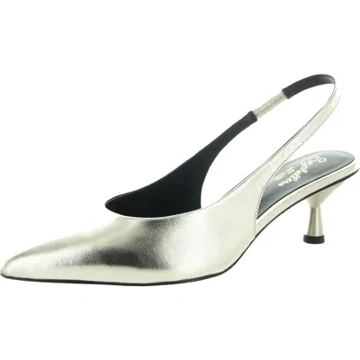 Seychelles Brooklyn Womens Metallic Leather Kitten Heels In Multi