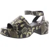 Seychelles Calming Influnce Womens Leather Block Heel Slingback Sandals In Black
