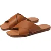 Seychelles Chai Sandals Wotan Leather Cross Strap Open Toe Slide Gal212 In Brown