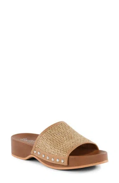 Seychelles Fantasy Raffia Sandal In Brown