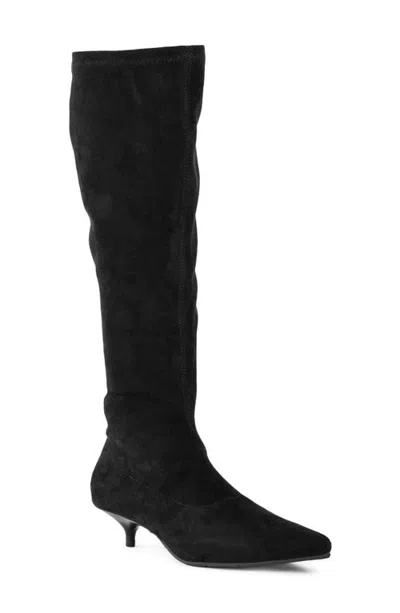 Seychelles Confident Stretch Faux Suede Tall Boot In Black