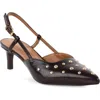 Seychelles Crawford Slingback Pointed Toe Kitten Heel Pump In Brown