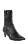 Seychelles Dallas Pointy Toe Western Sock Boot In Black Leather