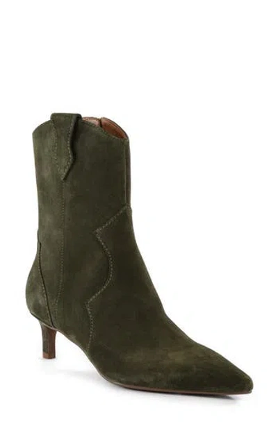 Seychelles Dallas Pointy Toe Western Sock Boot In Green