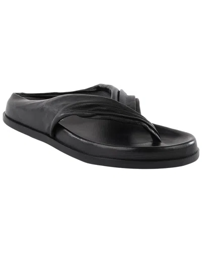 Seychelles Draped Leather Sandal In Black