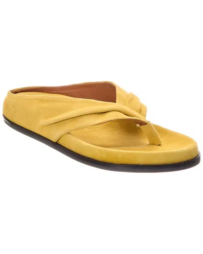Seychelles Draped Suede Sandal In Yellow
