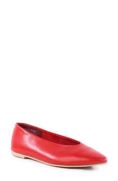Seychelles Dreamer Pointed Toe Flat In Cherry