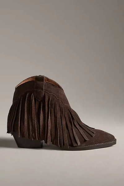 Seychelles Easy Come Easy Go Fringe Ankle Boots In Brown