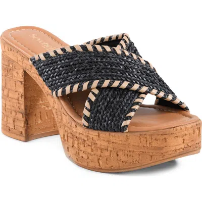 Seychelles Encore Platform Slide Sandal In Black