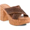Seychelles Encroe Platform Slide Sandal In Brown