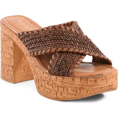 Seychelles Encroe Platform Slide Sandal In Brown