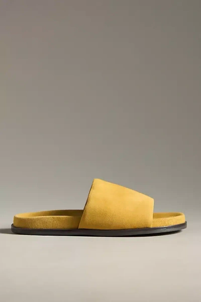 Seychelles Farrah Suede Slide Sandals In Yellow
