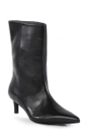 Seychelles Game Changer Pointed Toe Kitten Heel Boot In Black Leather