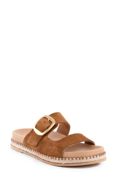 Seychelles Getaway Slide Sandal In Dark Tan