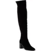 Seychelles Gifted Suede Womens Zipper Leather Over-the-knee Boots In Black