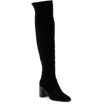 Seychelles Gifted Suede Womens Zipper Leather Over-the-knee Boots In Black