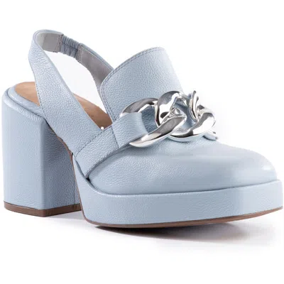Seychelles Girls Best Friend Womens Chain Leather Platform Heels In Blue