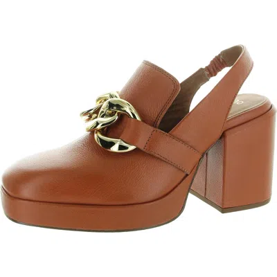 Seychelles Girls Best Friend Womens Chain Leather Platform Heels In Green