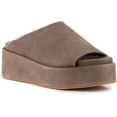 Seychelles Goodies Womens Platform Open Toe Slide Sandals In Brown
