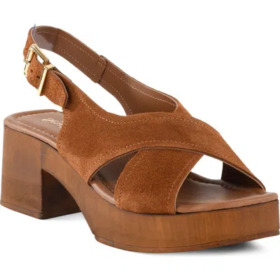 Seychelles Heart Of Gold Slingback Platform Sandal In Brown