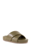 Seychelles Heartfelt Crisscross Slide Sandal In Green