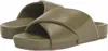 Seychelles Heartfelt Leather Slide Sandals In Olive In Green