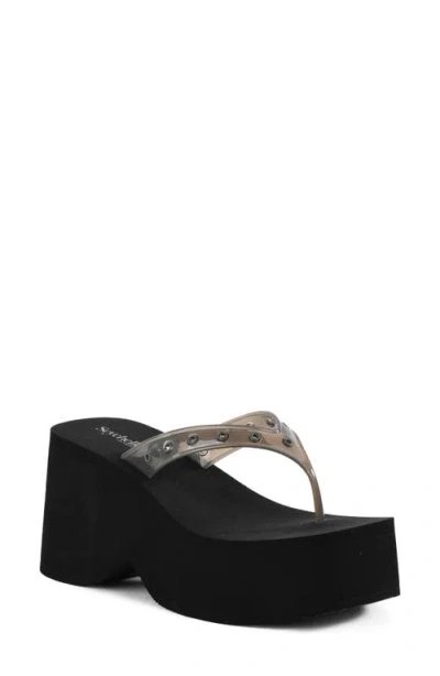 Seychelles High Tide Platform Flip Flop In Black