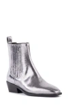 Seychelles Hold Me Down Womens Textured Leather Chelsea Boots In Silver