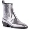 Seychelles Hold Me Down Womens Textured Leather Chelsea Boots In Silver
