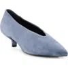 Seychelles Libertine Pointed Toe Kitten Heel Pump In Blue