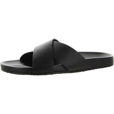 Seychelles Lighthearted Womens Leather Slide Sandals In Black
