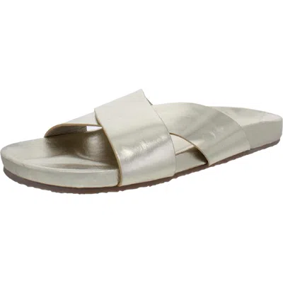 Seychelles Lighthearted Womens Leather Slide Sandals In Gold