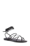 Seychelles Lilac Ankle Wrap Sandal In Black