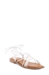 Seychelles Lilac Two Ankle Wrap Sandal In White