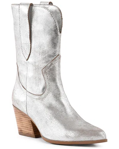 Seychelles Line Dance Suede Boot In Silver