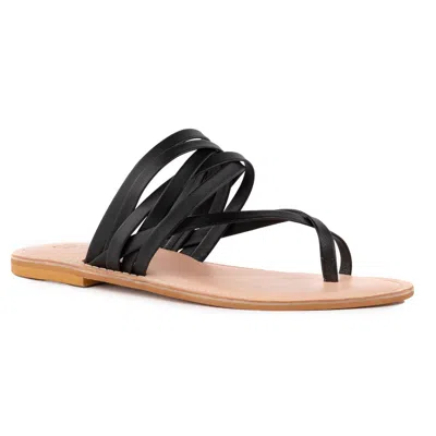 Seychelles Live A Little Womens Open Toe Slip On Strappy Sandals In Black