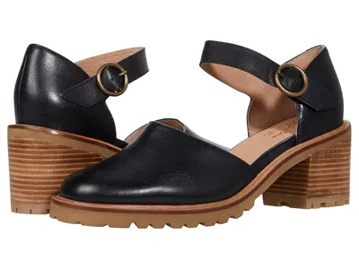 Seychelles Lock Key Women's Wedge Shoes Black Leather: 10 M