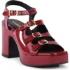 Seychelles Loosen Buckled Up Sandal In Burgundy Leather