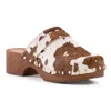 Seychelles Loud And Clear Womens Animal Print Calf Hair Clogs In Multi