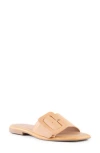 Seychelles Manhattan Slide Sandal In Beige Leather