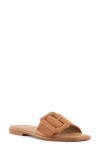 Seychelles Manhattan Slide Sandal In Beige Leather