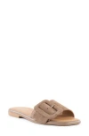 Seychelles Manhattan Womens Leather Slip On Slide Sandals In Taupe